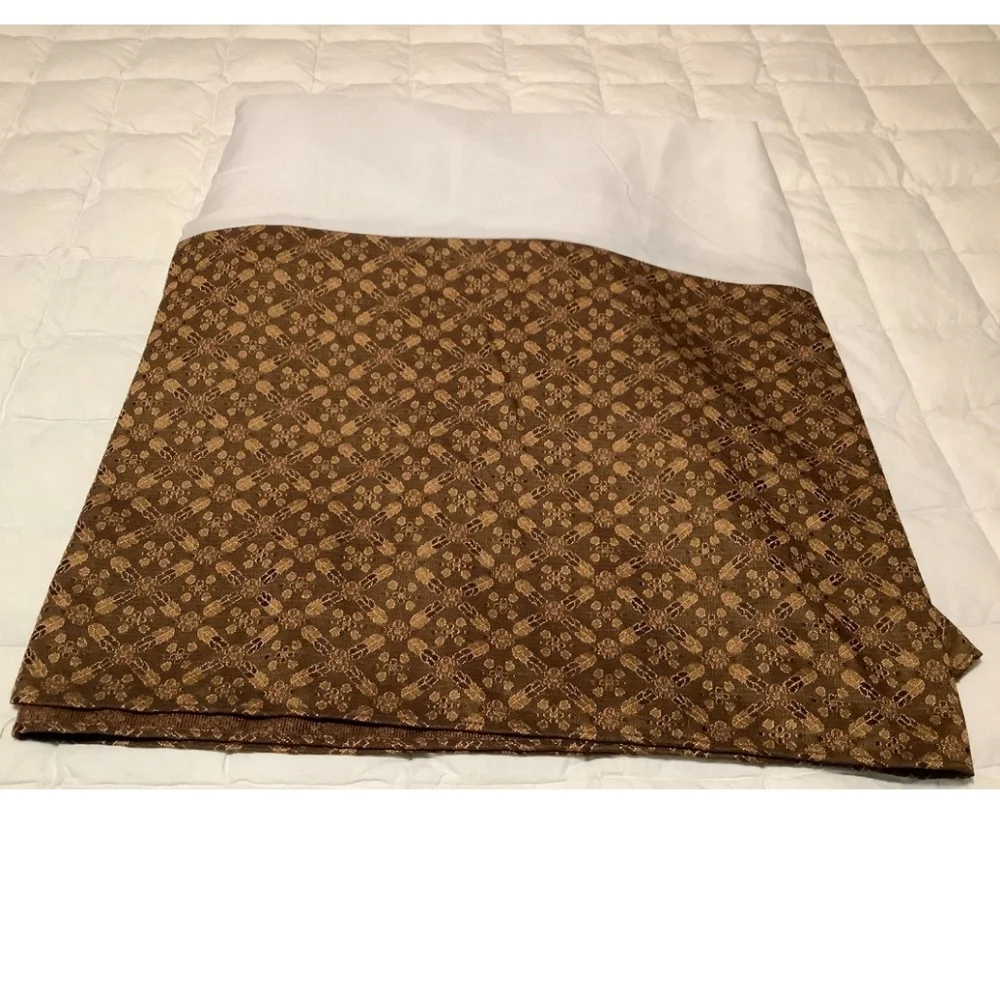 Croscill Galleria Red Gold Patchwork Jacquard Queen Size Bed Skirt